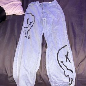 Smile face jeans